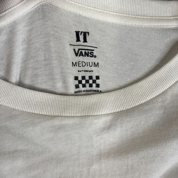 Vans x IT T Shirt Mens Medium White Graphic Horror Movie Surf Skate - Picture 9 of 9